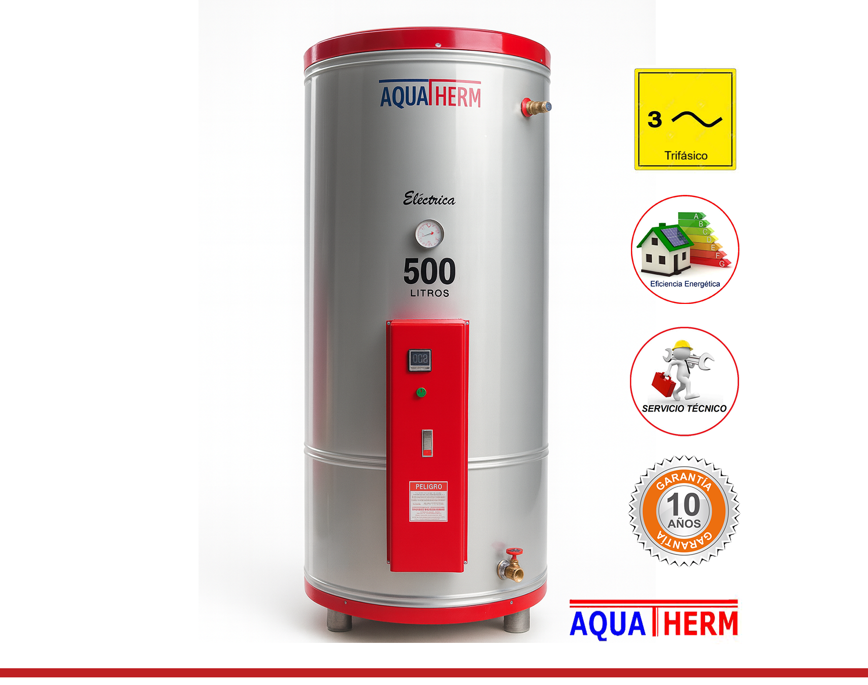 TERMA ELECTRICA INDUSTRIAL - TRIFASICO - 500 LITROS